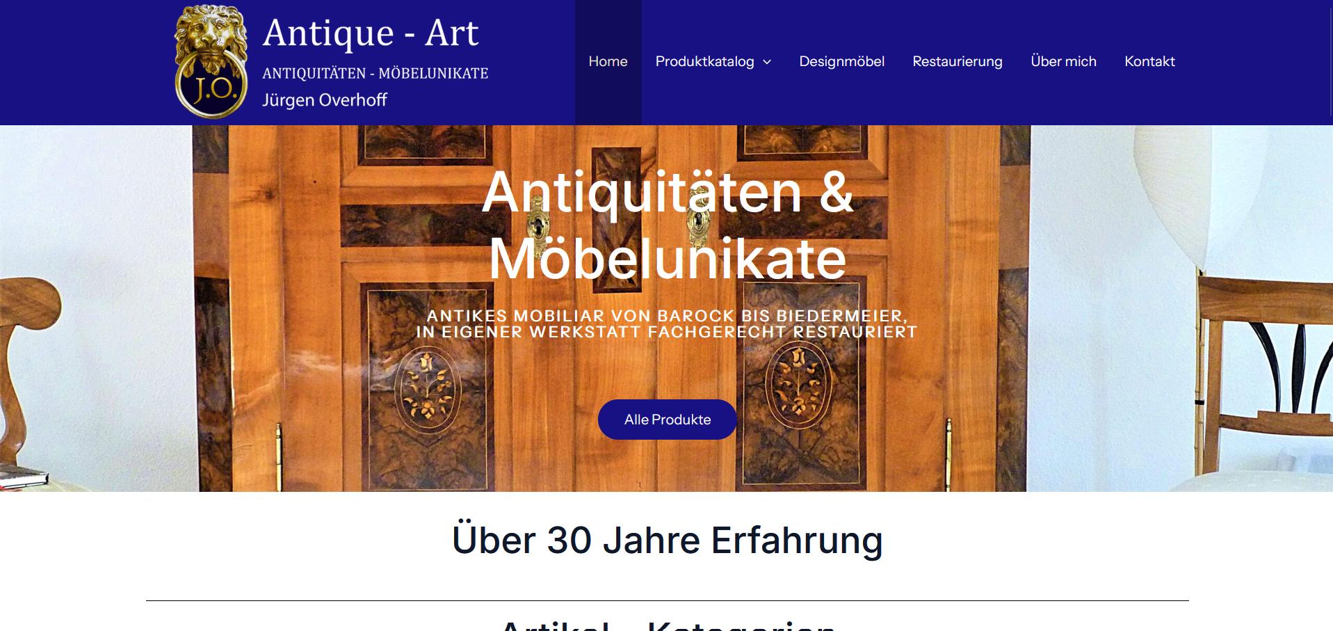 Startseite von Antique Art