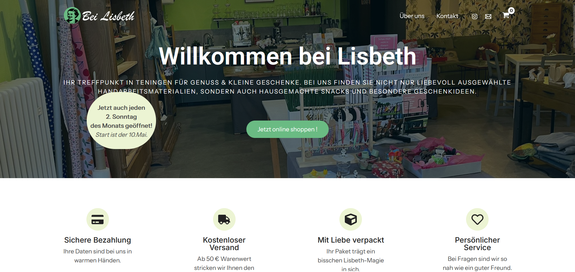 Startseite von Bei Lisbeth